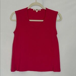 NWOT AMO Tank Top Size S Raspberry Pink Color